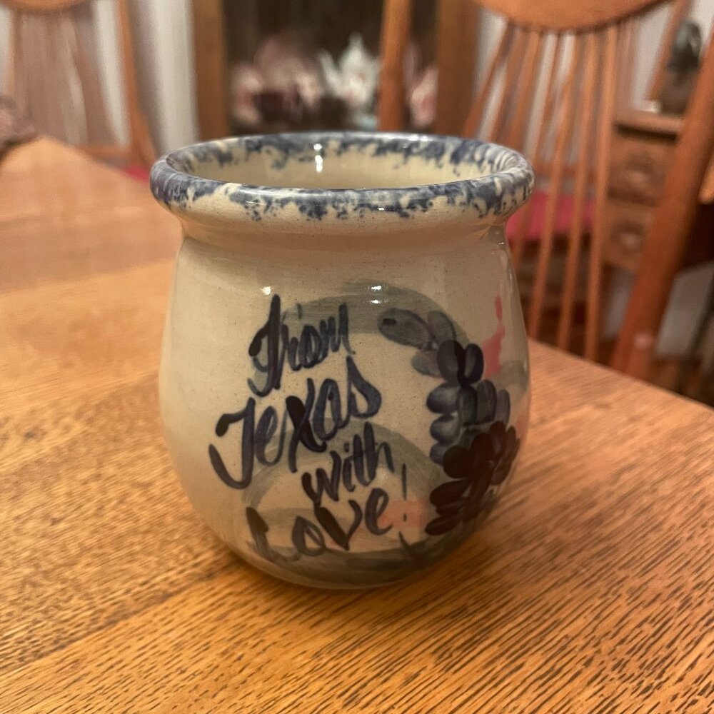 From Texas With Love Crock Jar (No Lid) by Yesteryears Pottery from Marshall, TX